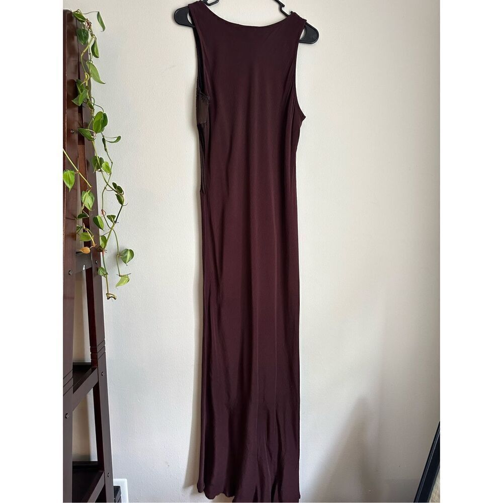 Spencer Alexis Vintage Maroon Maxi Dress‎ Y2K Grunge Goth size 8 - Picture 7 of 7